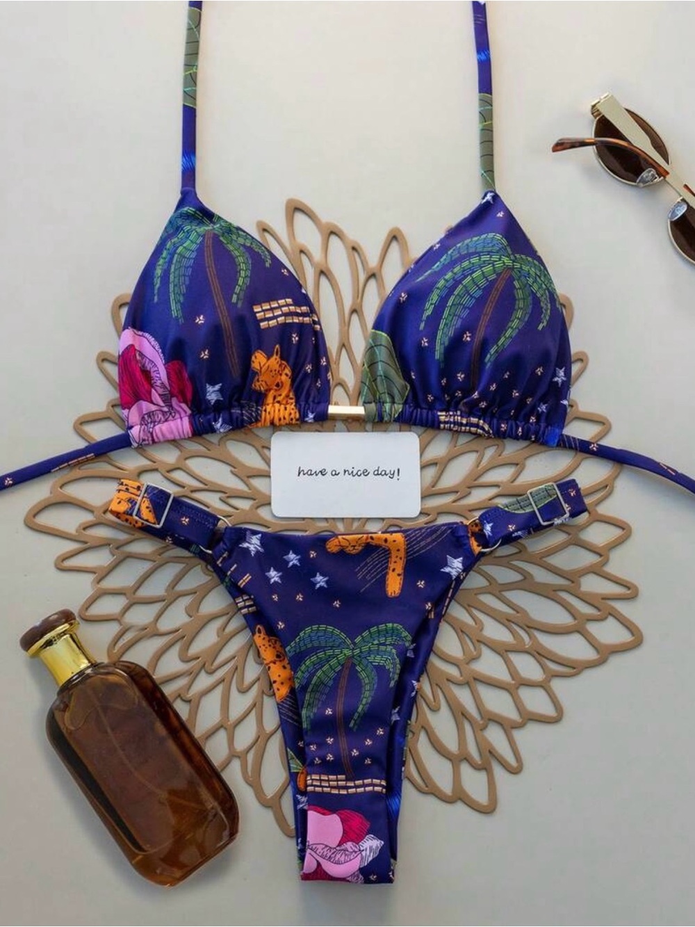 Tropical Night Print revolve Bikini